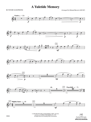 A Yuletide Memory: B-flat Tenor Saxophone