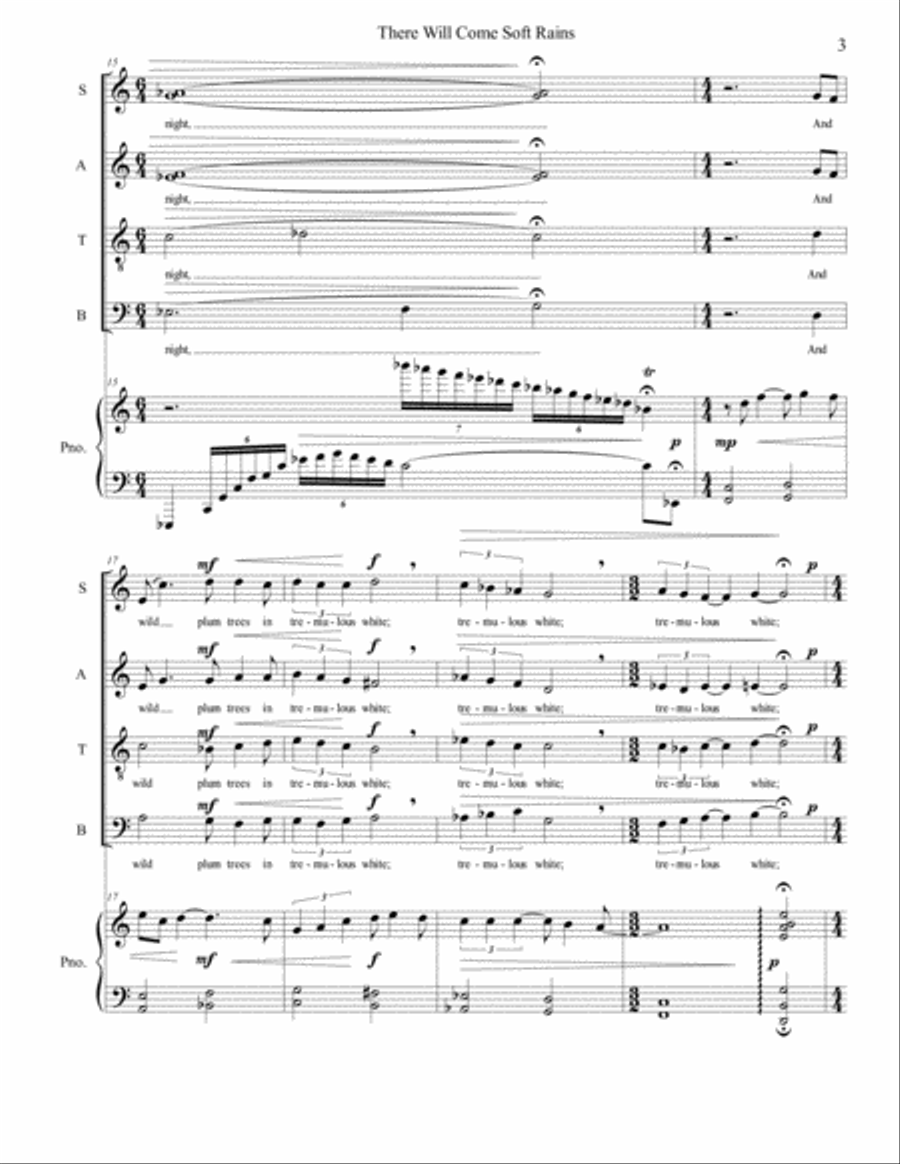 There Will Come Soft Rains 4-Part scores gallery preview page 3