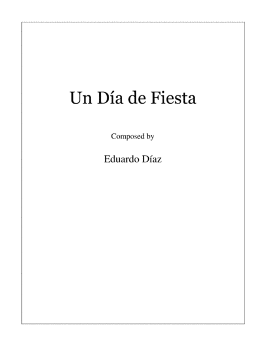 Un Día de Fiesta Un Día de Fiesta Guitar Solo scores gallery preview page 1