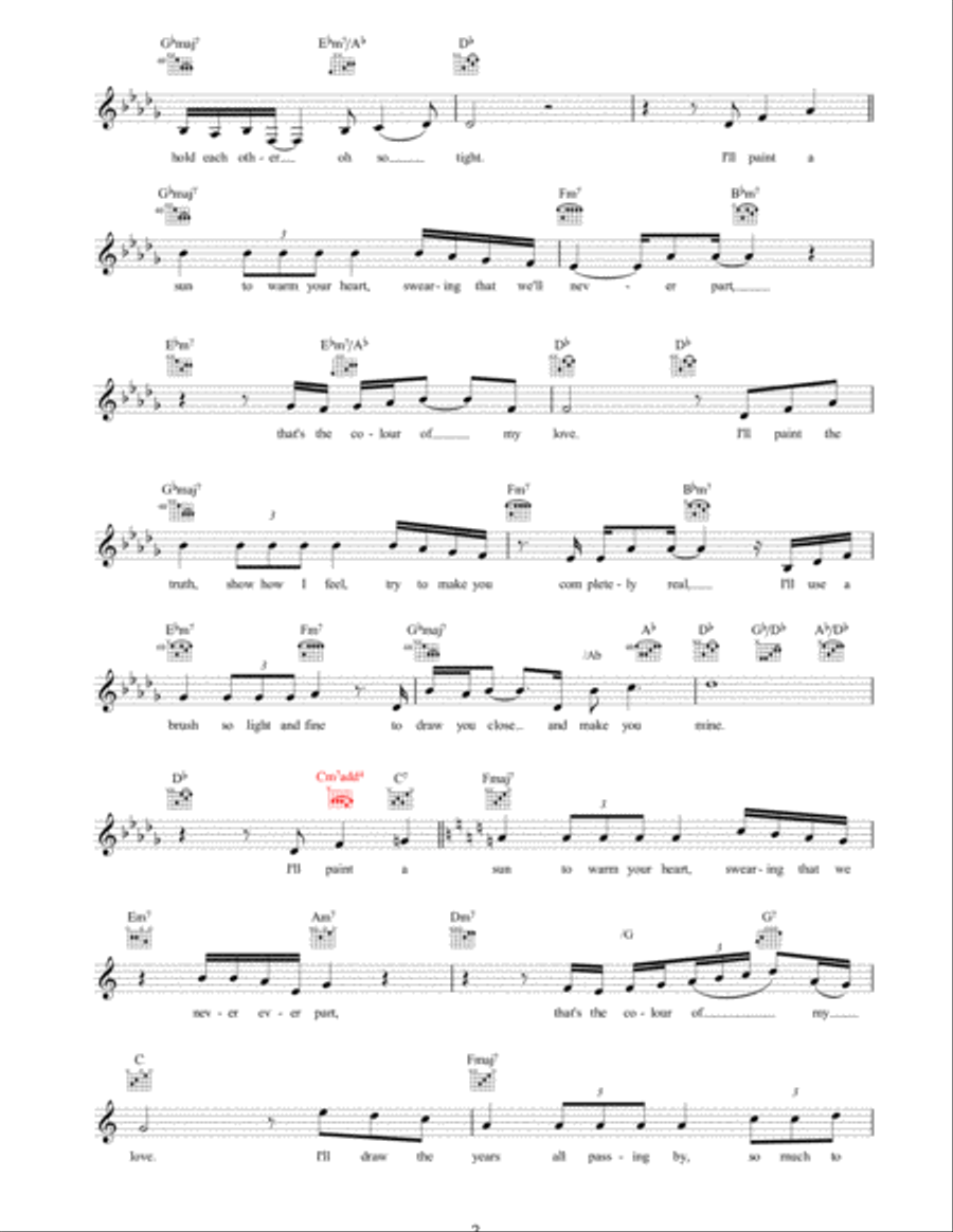 The Colour Of My Love The Colour Of My Love Piano scores gallery preview page 2
