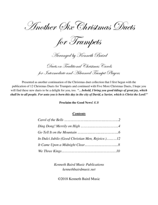 Book cover for Another Six Christmas Duets for Trumpets