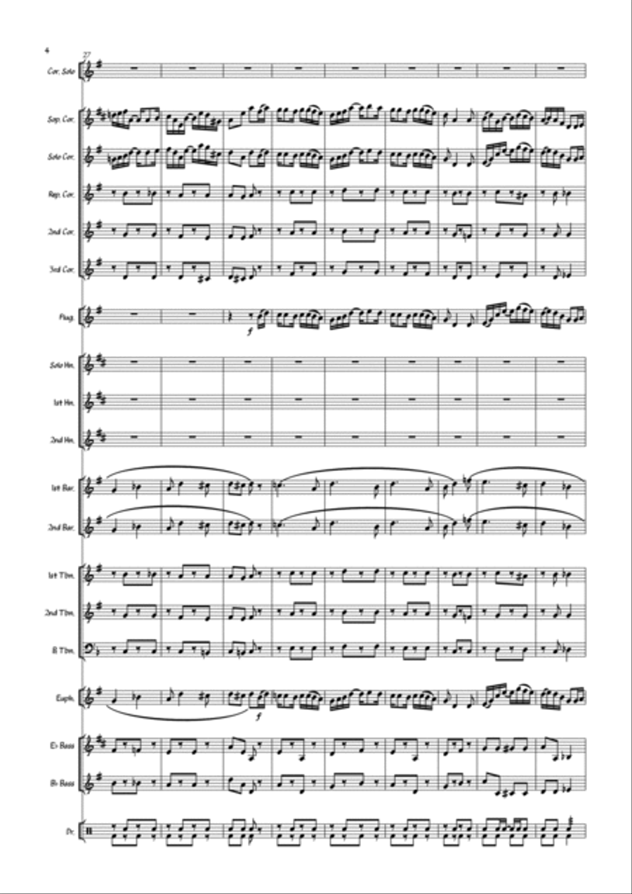 The Strenuous Life - Bb Cornet Solo & Brass Band Brass Band scores gallery preview page 6