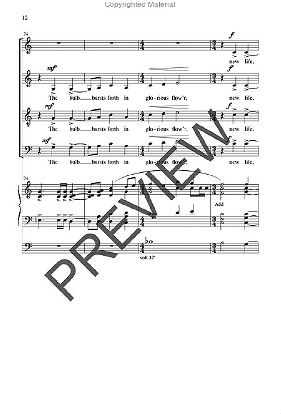 A Call to New Life Choir scores gallery preview page 12