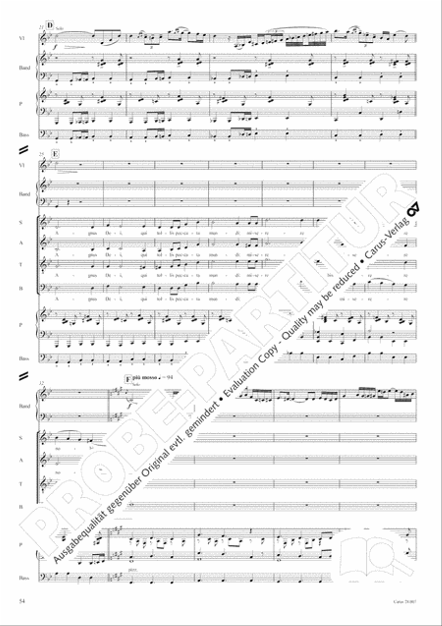 Missa latina 4-Part scores gallery preview page 55