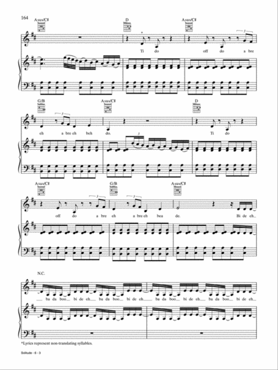 Solitude Piano, Vocal, Guitar scores gallery preview page 3