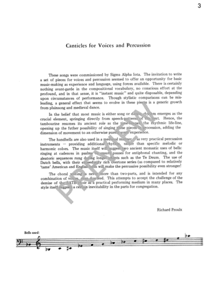 Canticles for Voices and Percussion