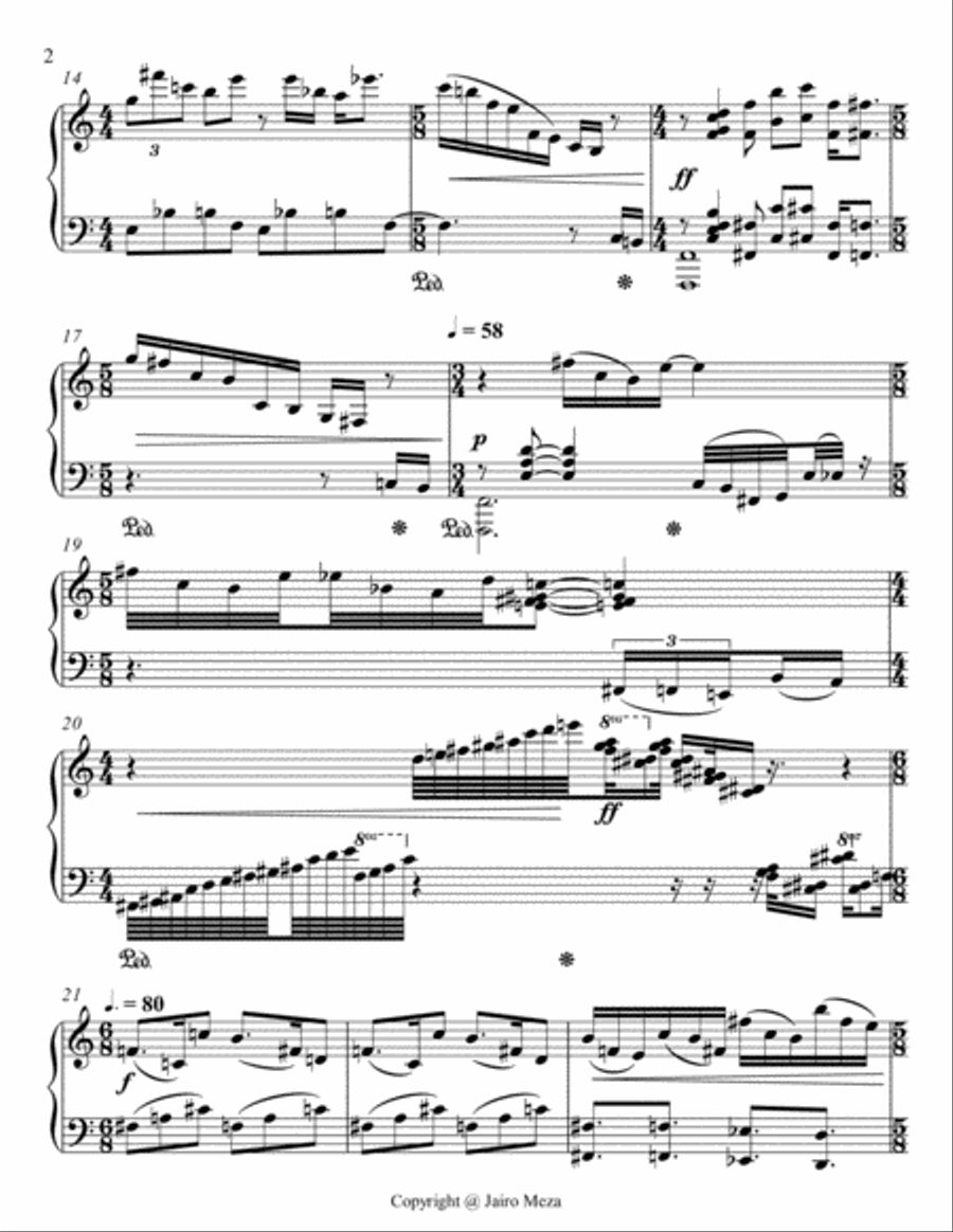 Short Walk-Piece for Piano Piano Solo scores gallery preview page 2