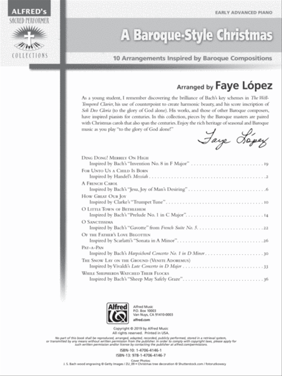 A Baroque-Style Christmas Piano Solo scores gallery preview page 2