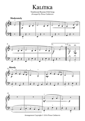 Kalinka - for very easy piano