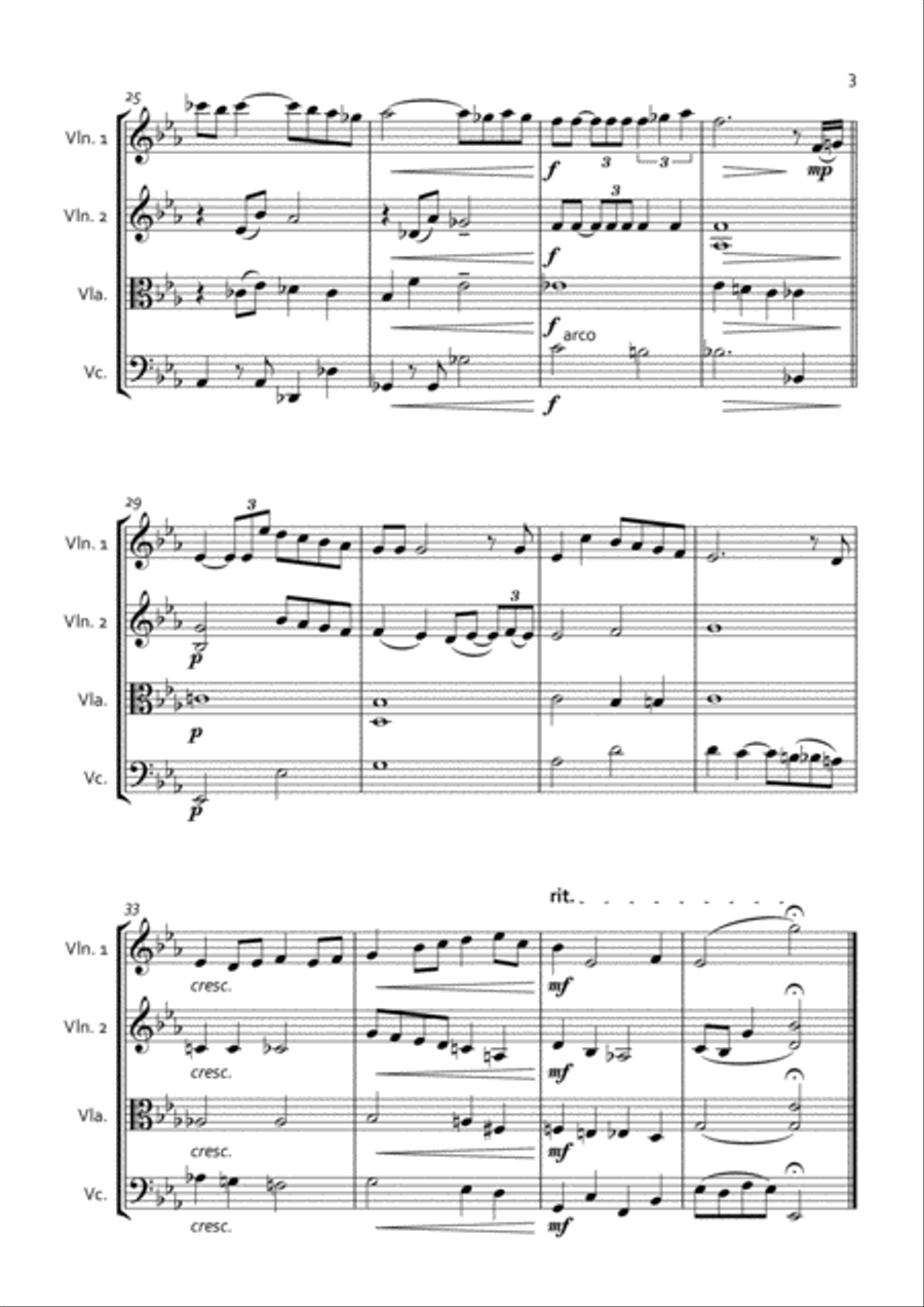 The Christmas Song (Chestnuts Roasting On An Open Fire) String Quartet scores gallery preview page 3