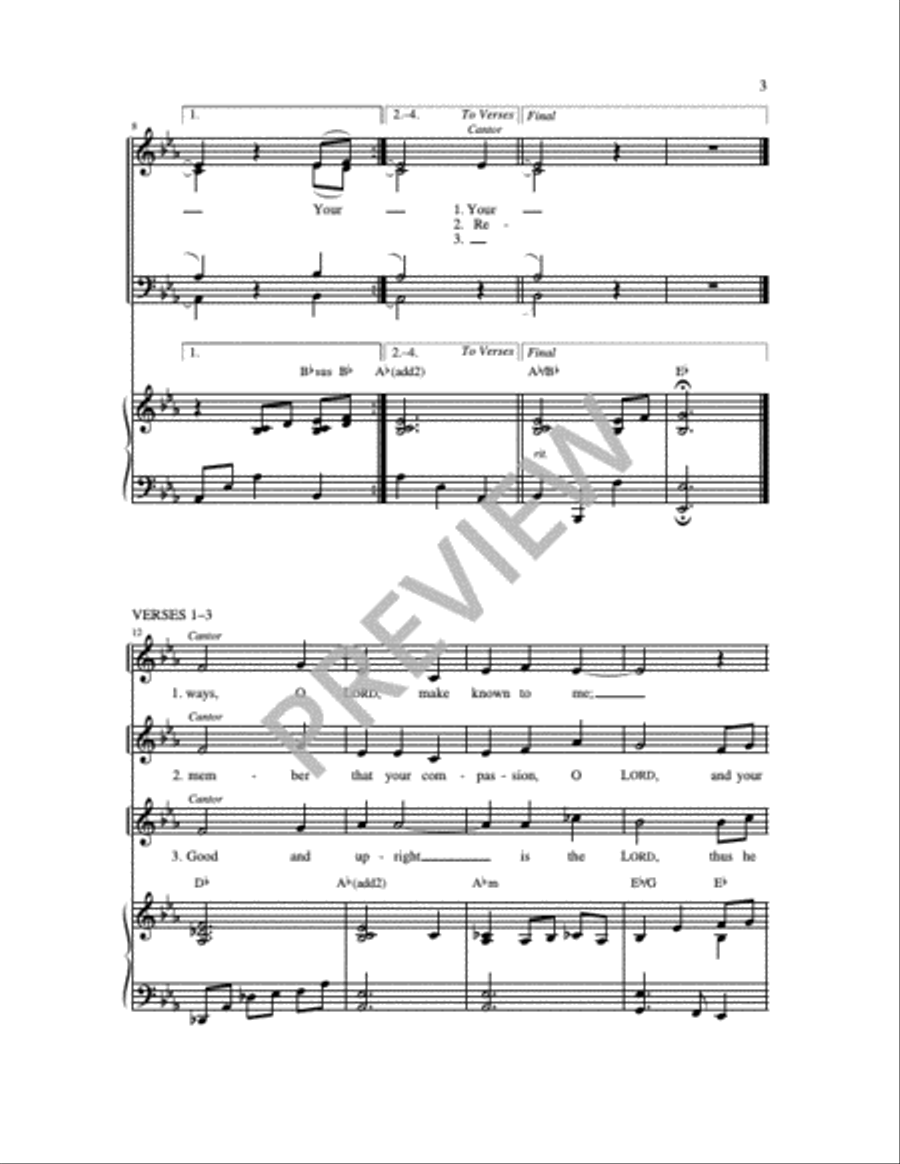 Your Ways, O Lord, Are Love and Truth 4-Part scores gallery preview page 9
