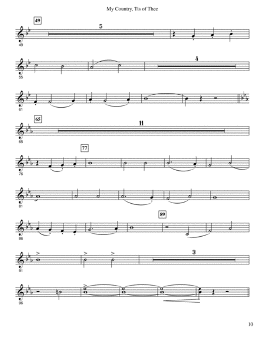 My County Tis Of Thee My County Tis Of Thee Brass Trio scores gallery preview page 11