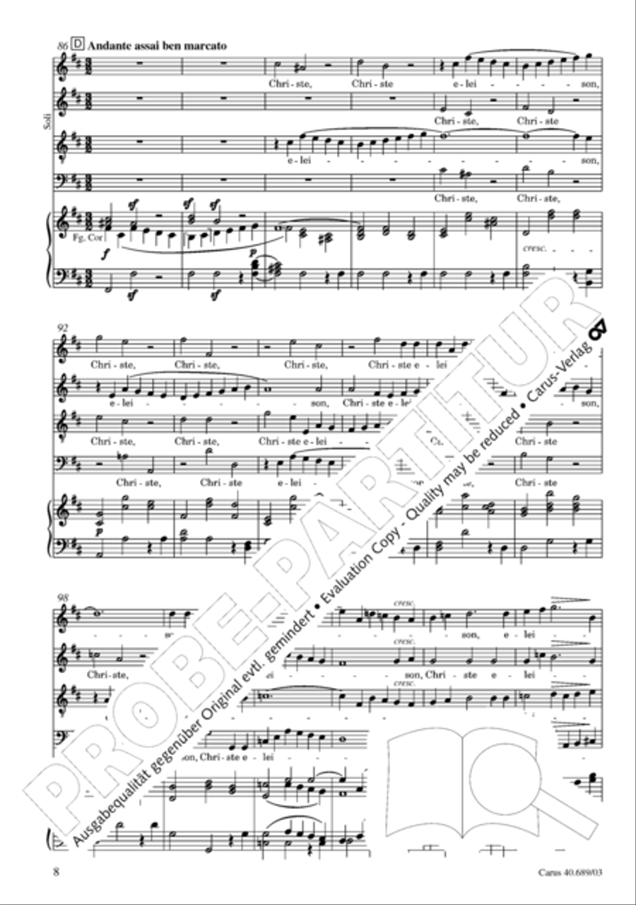 Missa solemnis Missa solemnis 4-Part scores gallery preview page 9