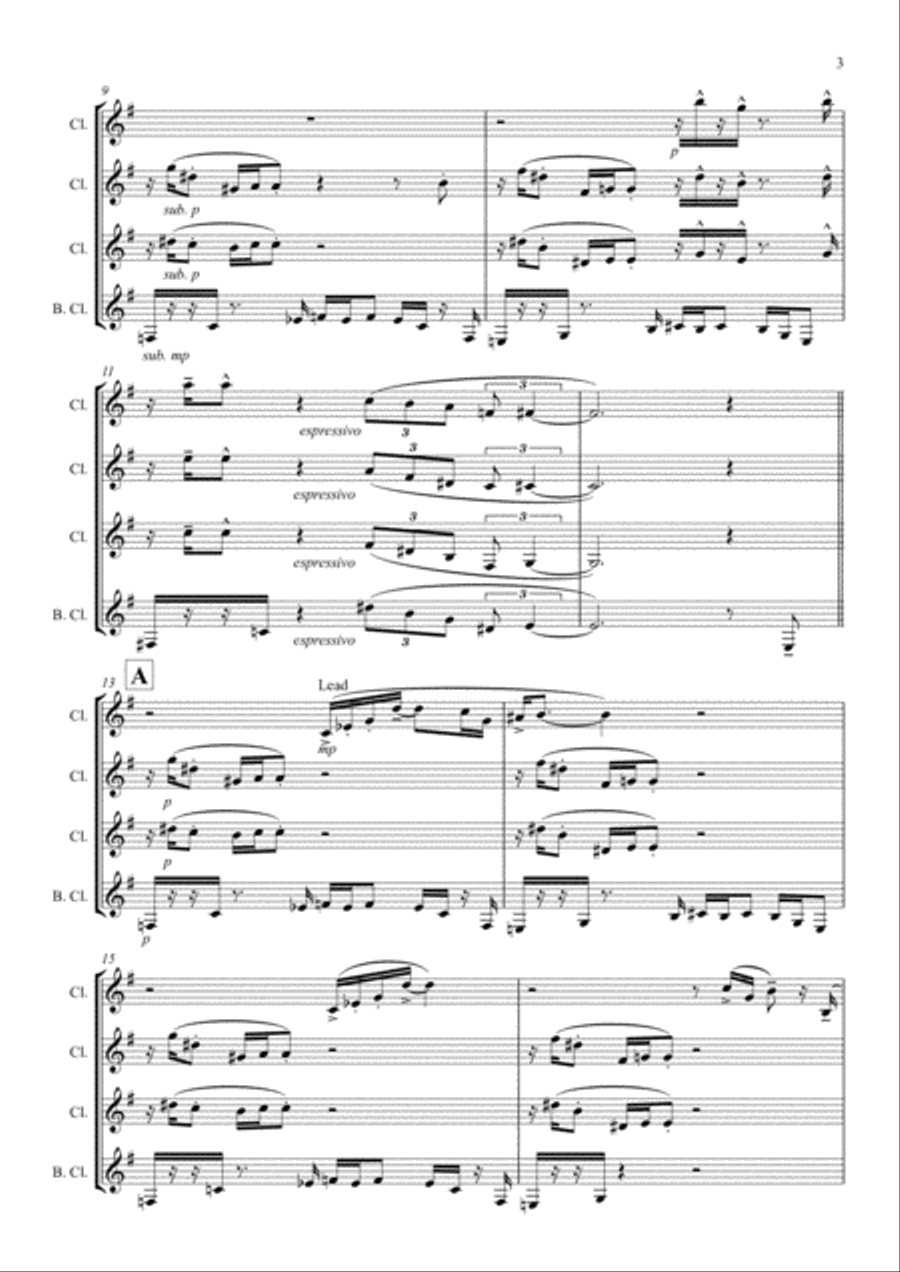 A Night In Tunisia Woodwind Quartet scores gallery preview page 3
