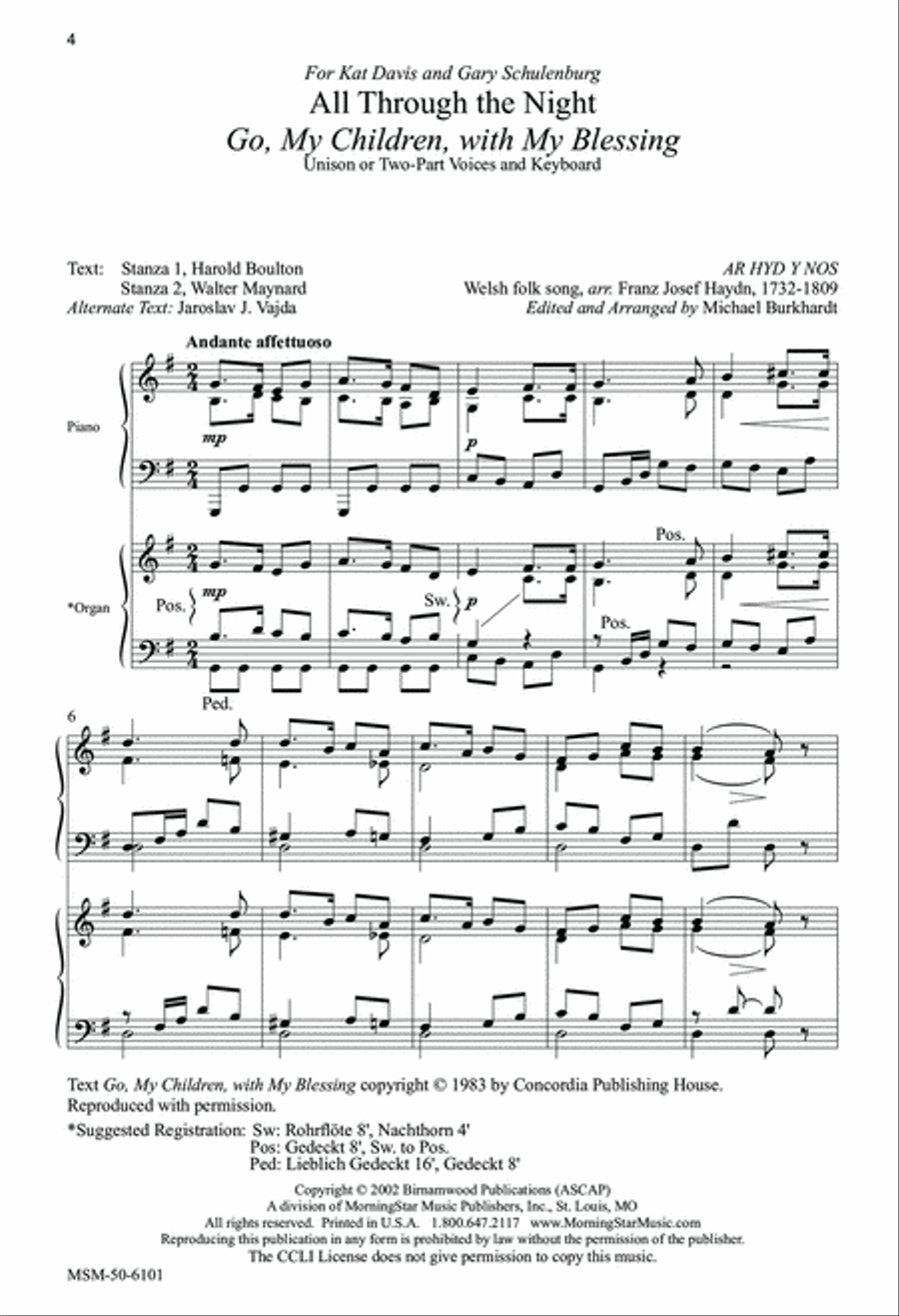 Two Welsh Tunes for Treble Voices Unison Choir scores gallery preview page 4