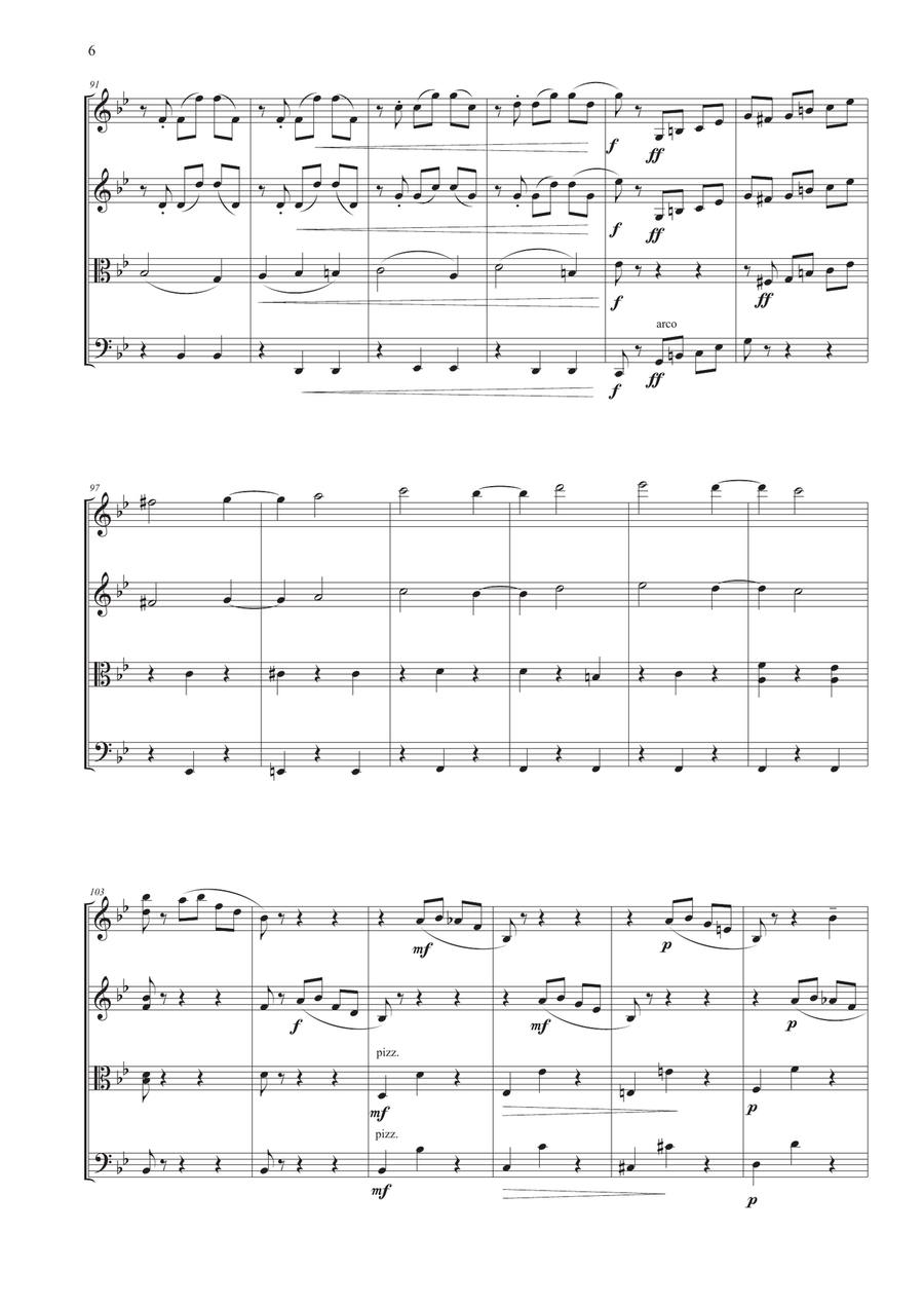 The Sleeping Beauty Waltz for String Quartet String Quartet scores gallery preview page 6