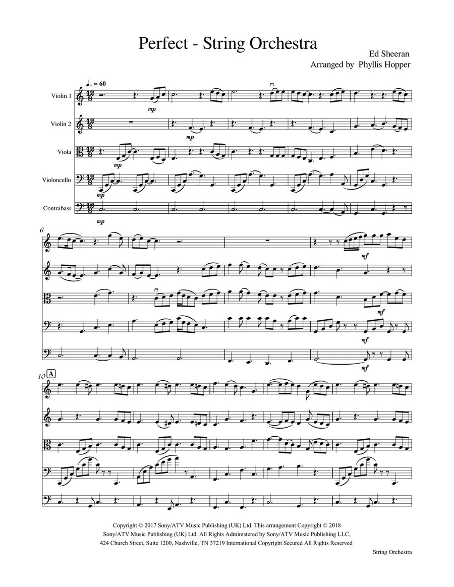 Perfect Perfect String Orchestra scores gallery preview page 1