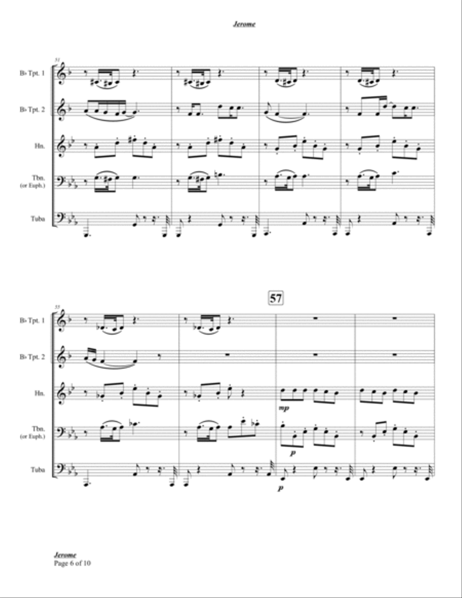 Jerome Brass Quintet scores gallery preview page 6