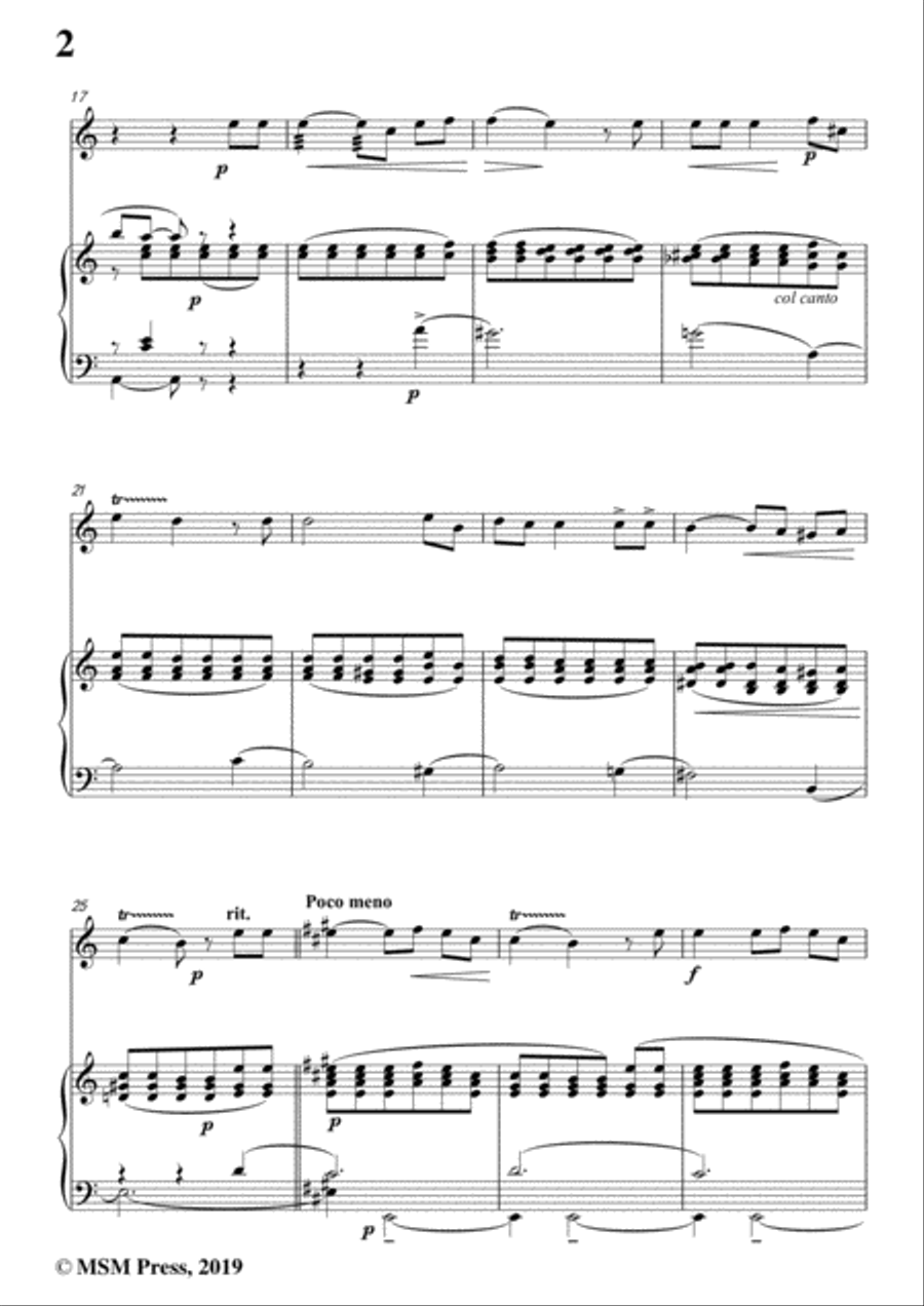 Tosti-Chanson de l'adieu, for Violin and Piano Violin Solo scores gallery preview page 4