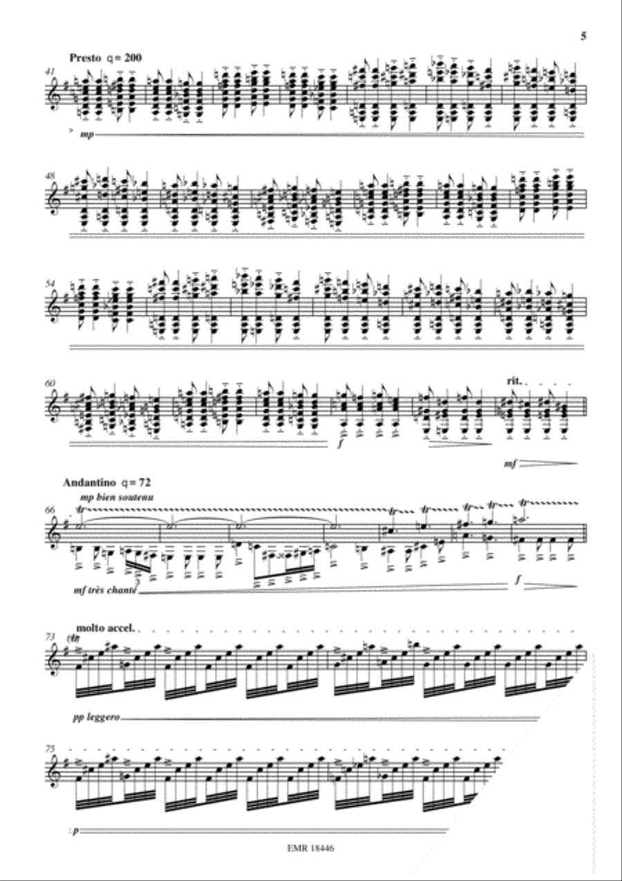 Etude Transcendante No. 9 Classical Guitar scores gallery preview page 5