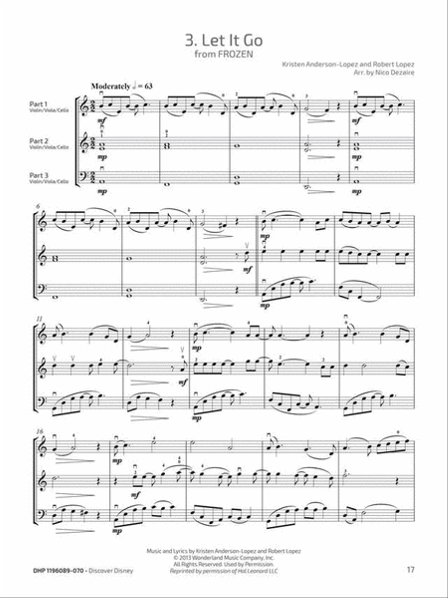 Discover Disney Discover Disney String Trio scores gallery preview page 5