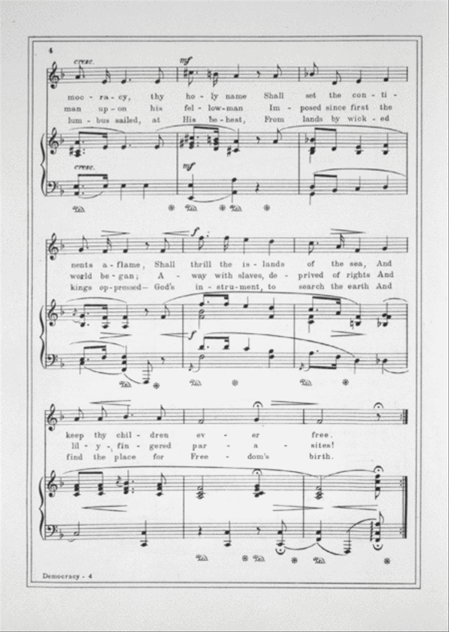 Democracy. Song Voice scores gallery preview page 3