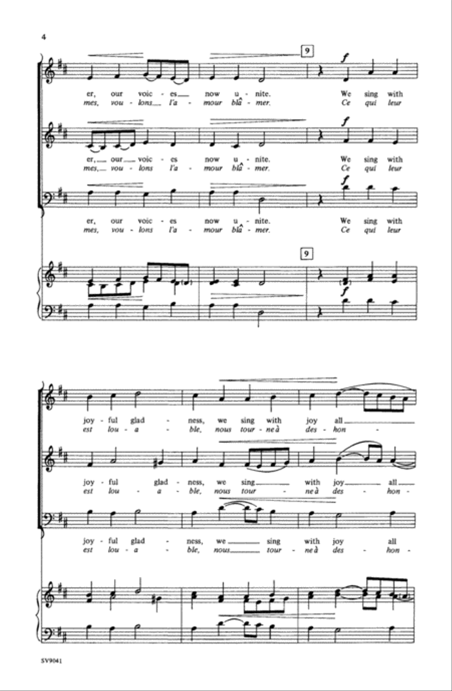 This Day We Sing Together (Nous Voyons Que Les Hommes) Choir scores gallery preview page 2