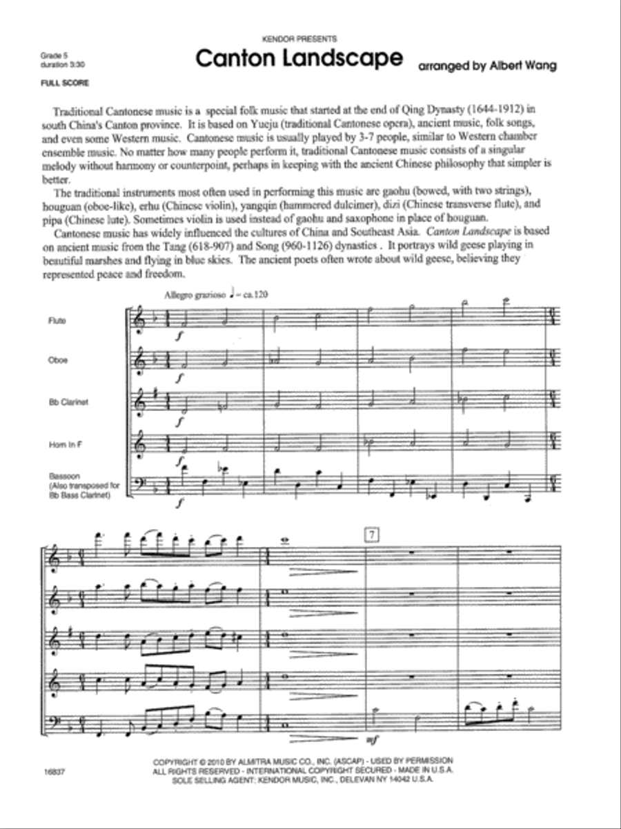 Canton Landscape Woodwind Quintet scores gallery preview page 2