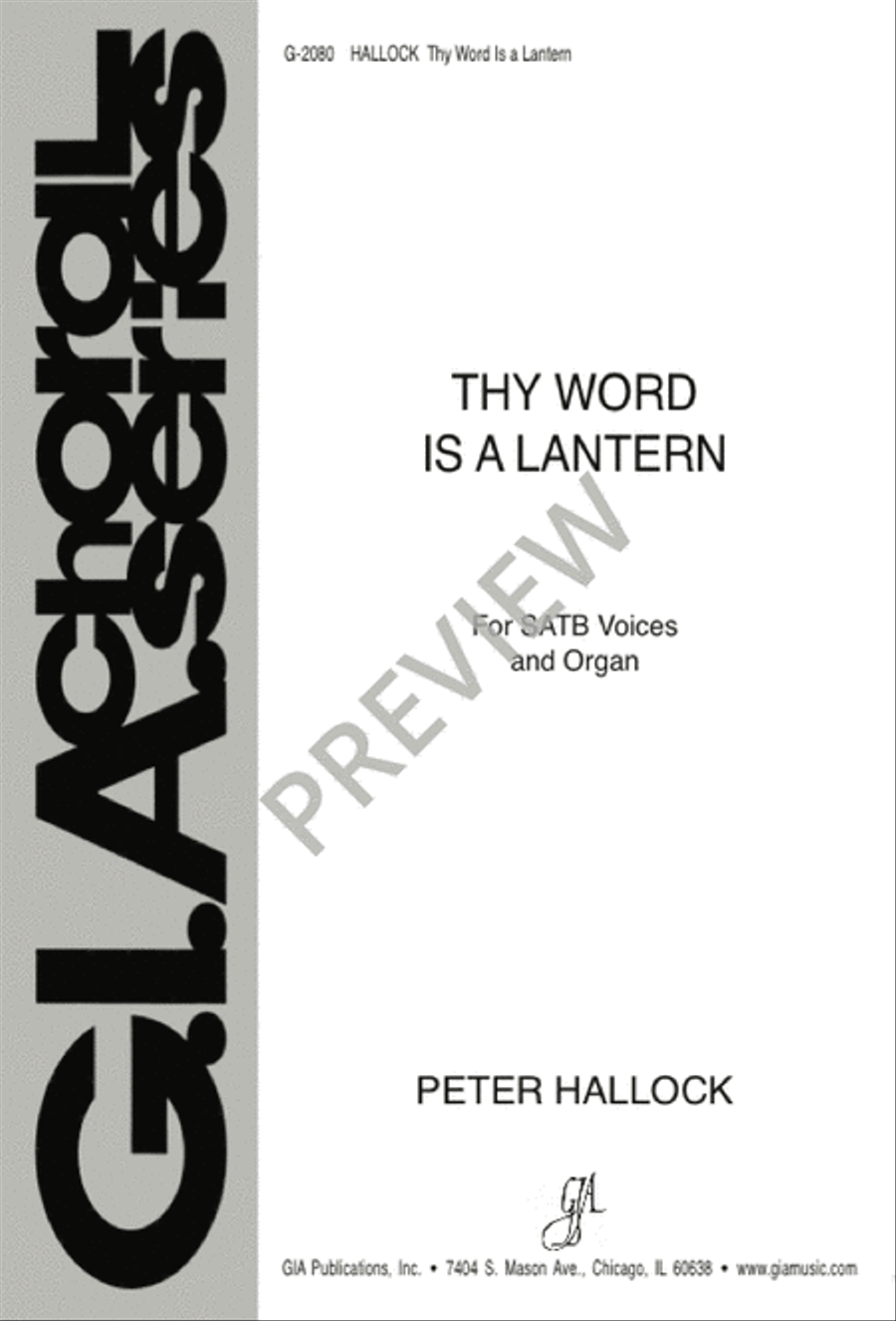Thy Word Is a Lantern 4-Part scores gallery preview page 1