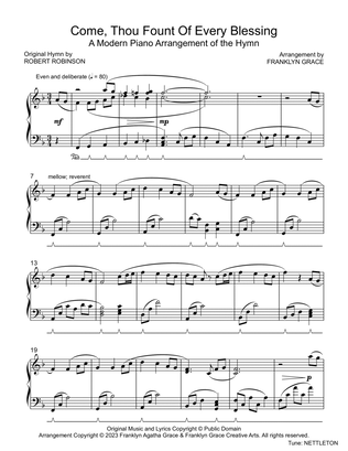 Come Thou Fount Of Every Blessing - A Modern Piano Arrangement of the Hymn