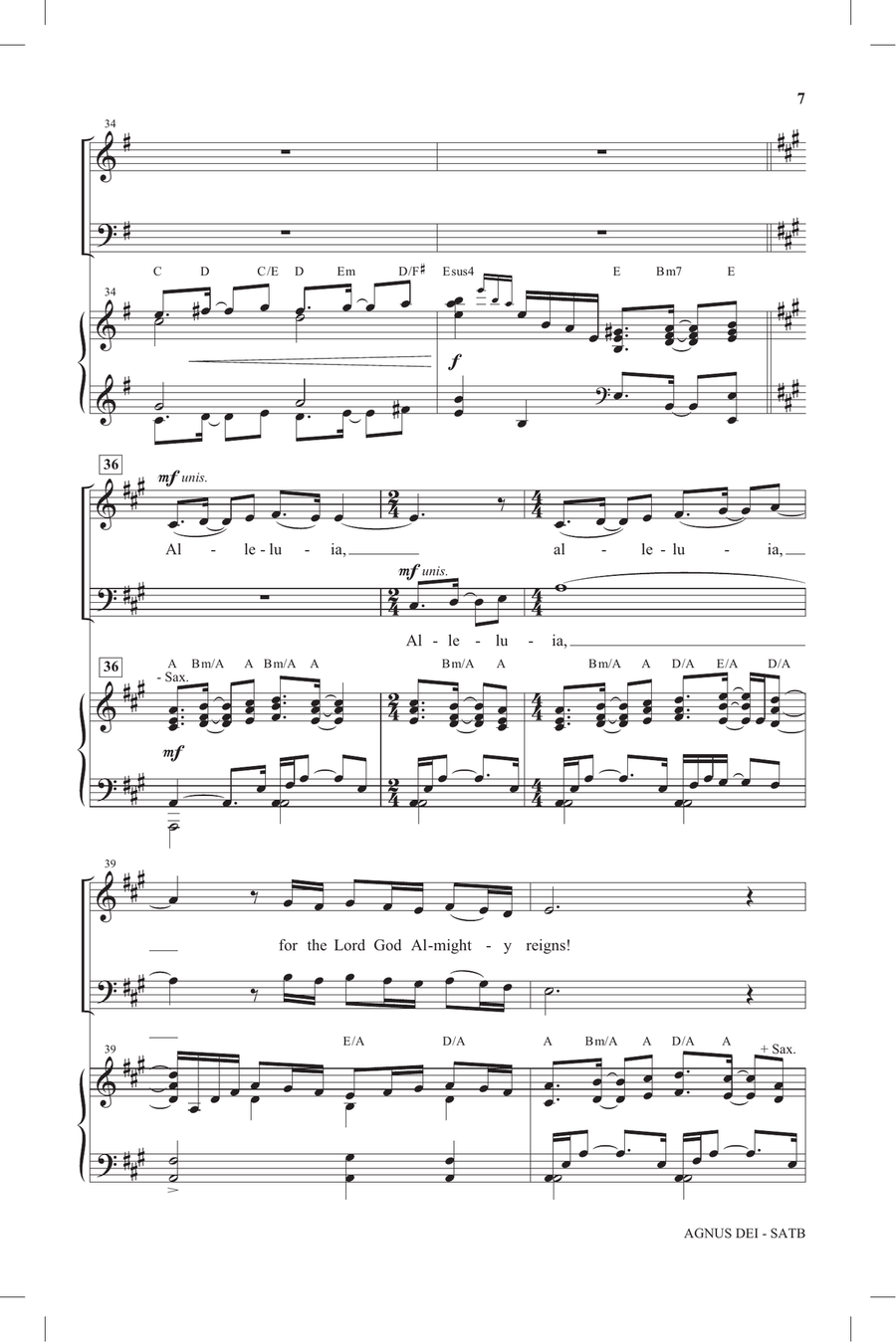 Agnus Dei 4-Part scores gallery preview page 6