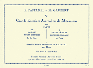 Book cover for 17 Exercices Journaliers De Mecanisme Pour Flute Traversiere