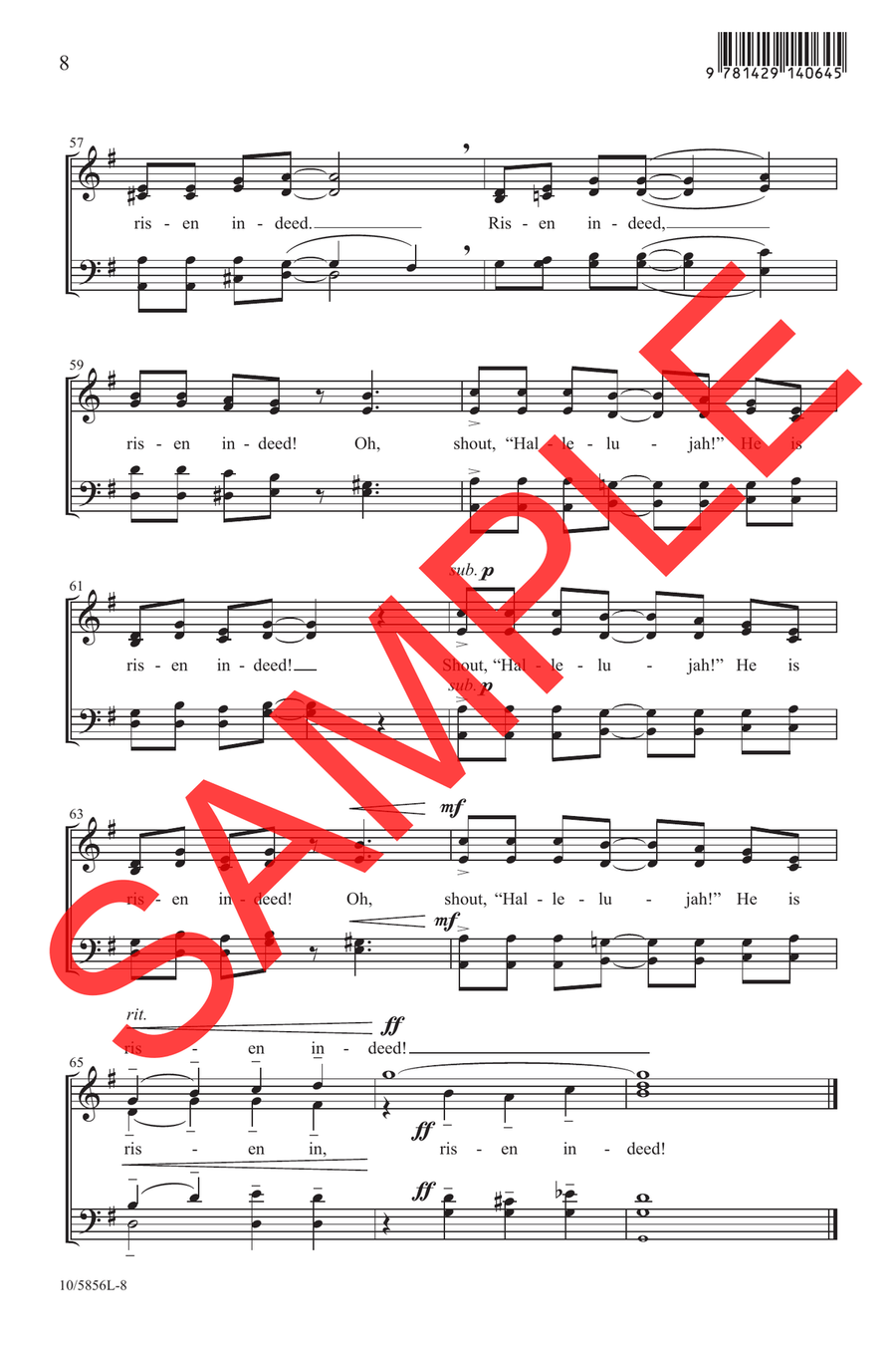 Risen Indeed! 4-Part scores gallery preview page 7