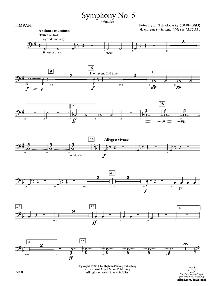 Symphony No. 5: Timpani