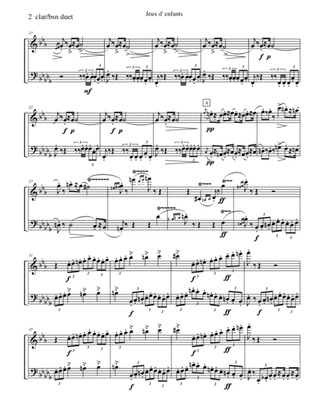 Bizet - Children's Games for Clarinet and Bassoon Duet image number null