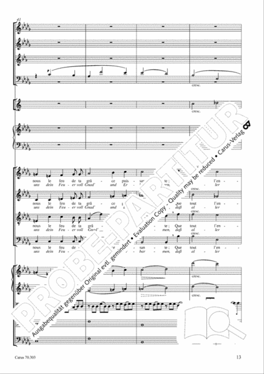 Cantique de Jean Racine (Lobgesang des Jean Racine) 4-Part scores gallery preview page 14