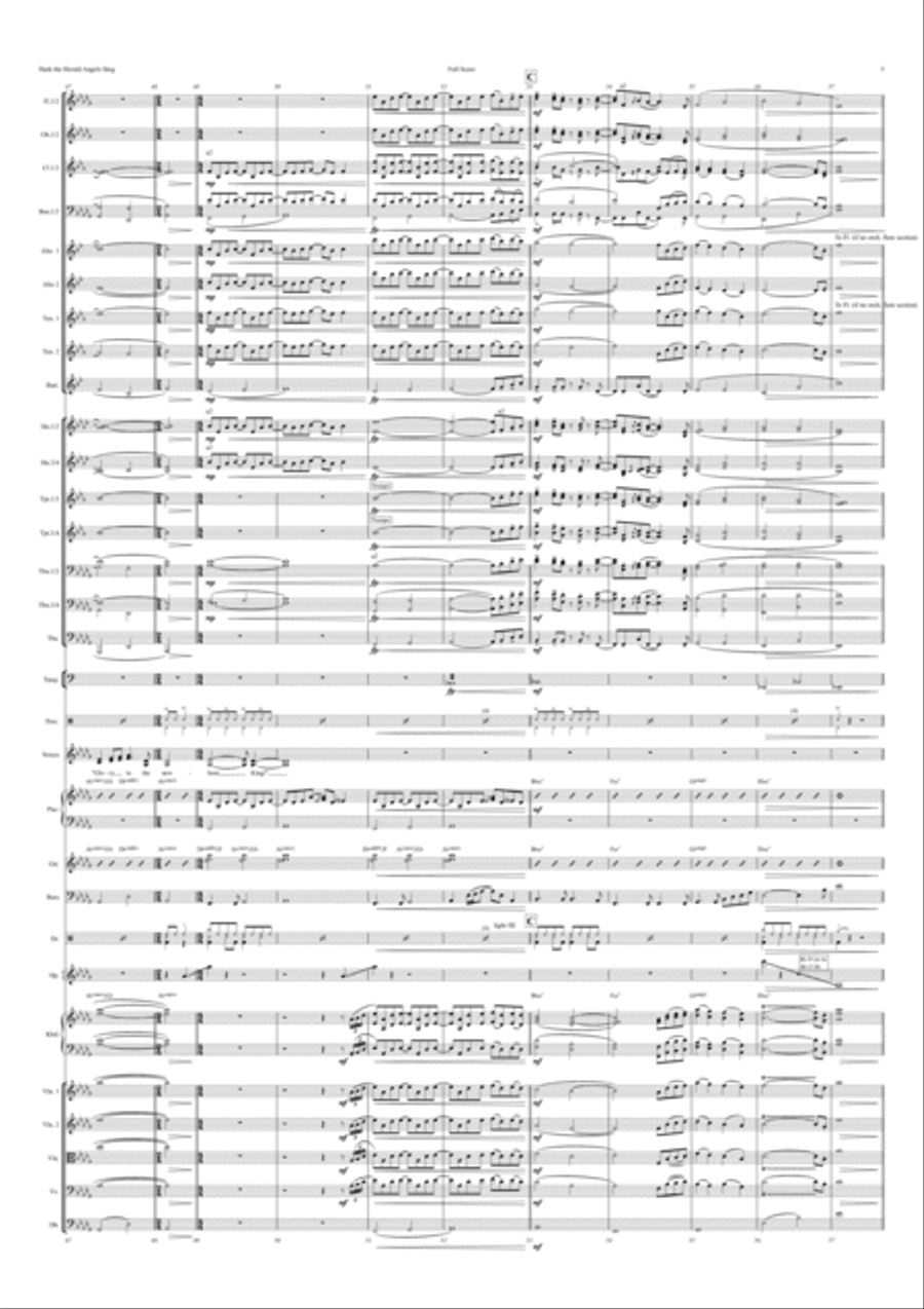 Hark The Herald Angels Sing. Female Voice(s) with Big Band or Pops Orchestra Key of Db major Full Orchestra scores gallery preview page 5