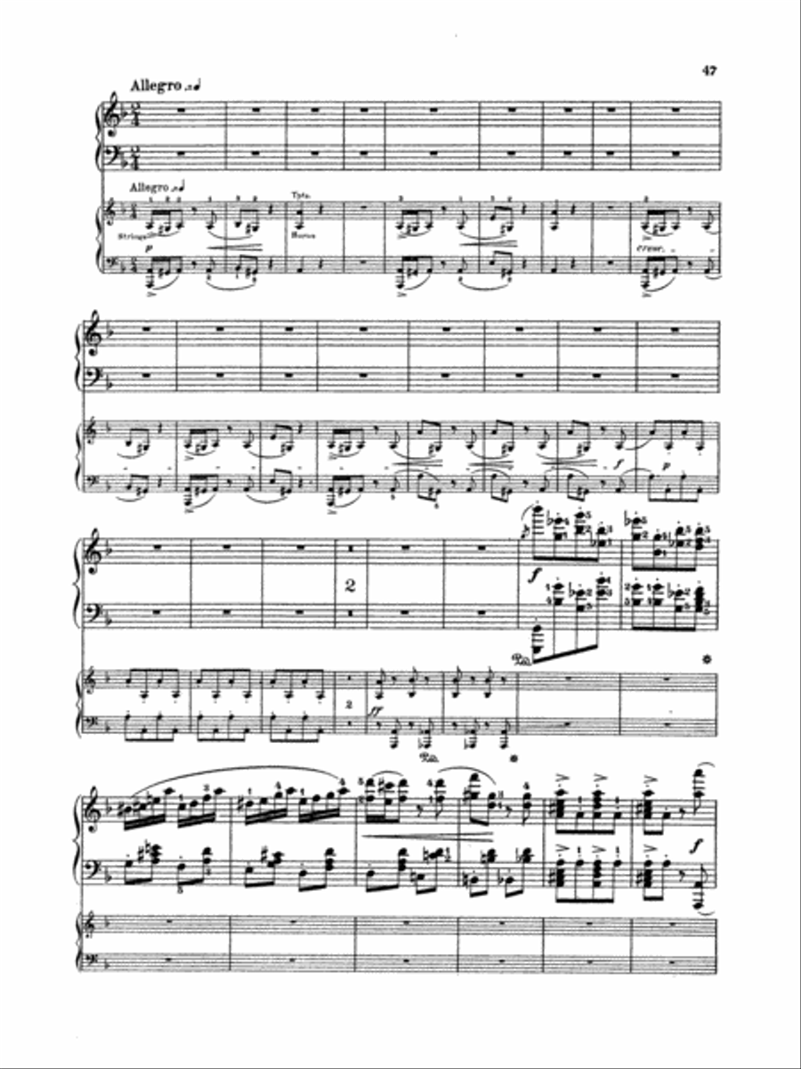Rubinstein: Piano Concerto No. 4, Op. 70 Piano scores gallery preview page 1