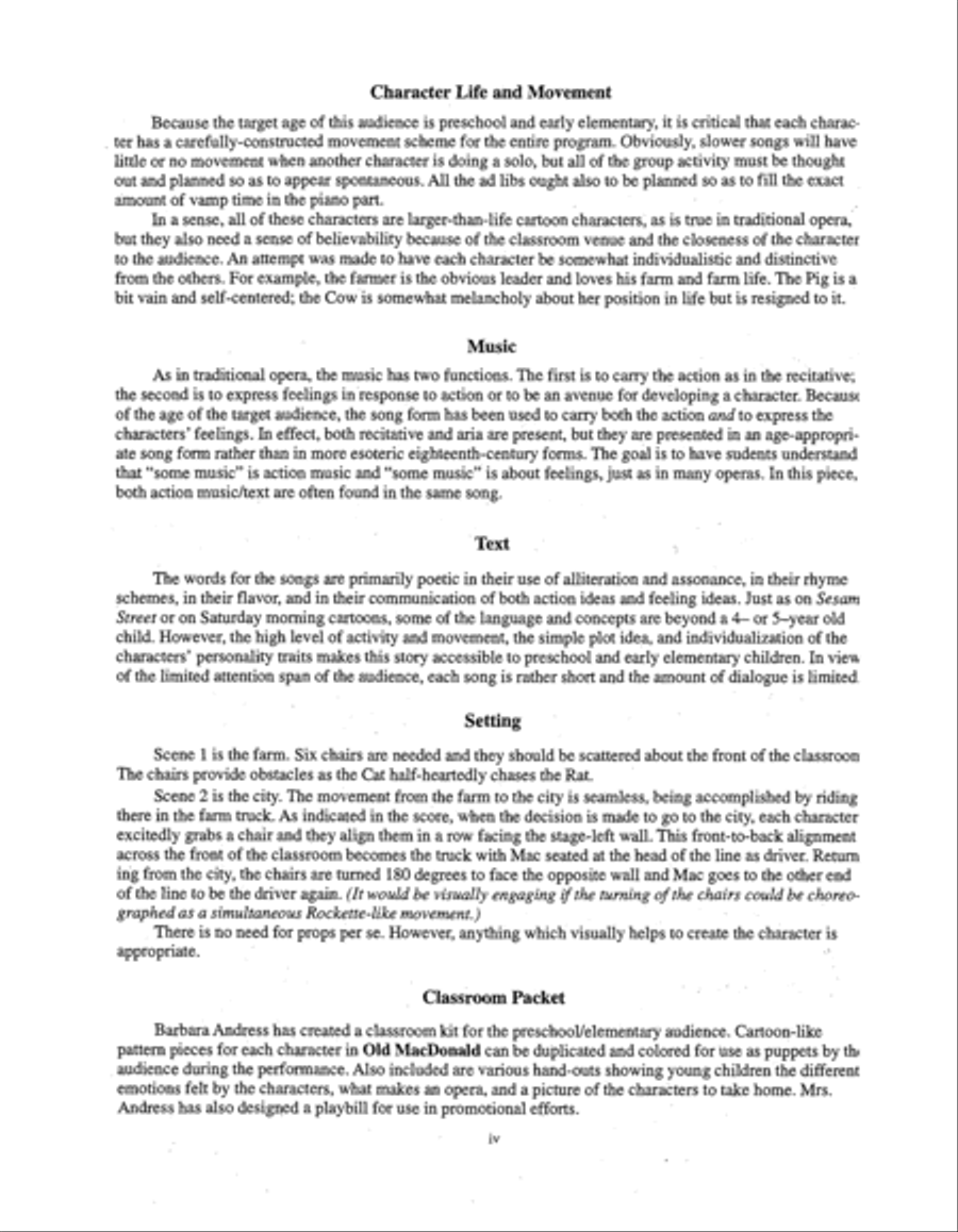 A Backpack Opera: Old MacDonald Had A Farm (Performance Pack) Choir scores gallery preview page 10
