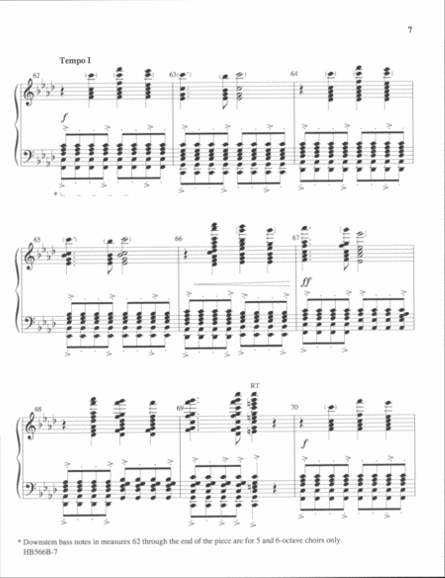United - 3-5 octave handbell part Divisi scores gallery preview page 7
