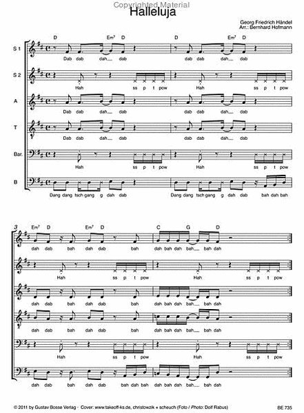 Halleluja aus Händels Messias für gemischten Chor