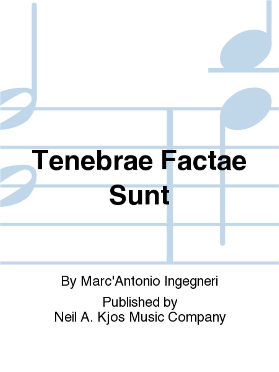Tenebrae Factae Sunt 4-Part scores gallery preview page 1