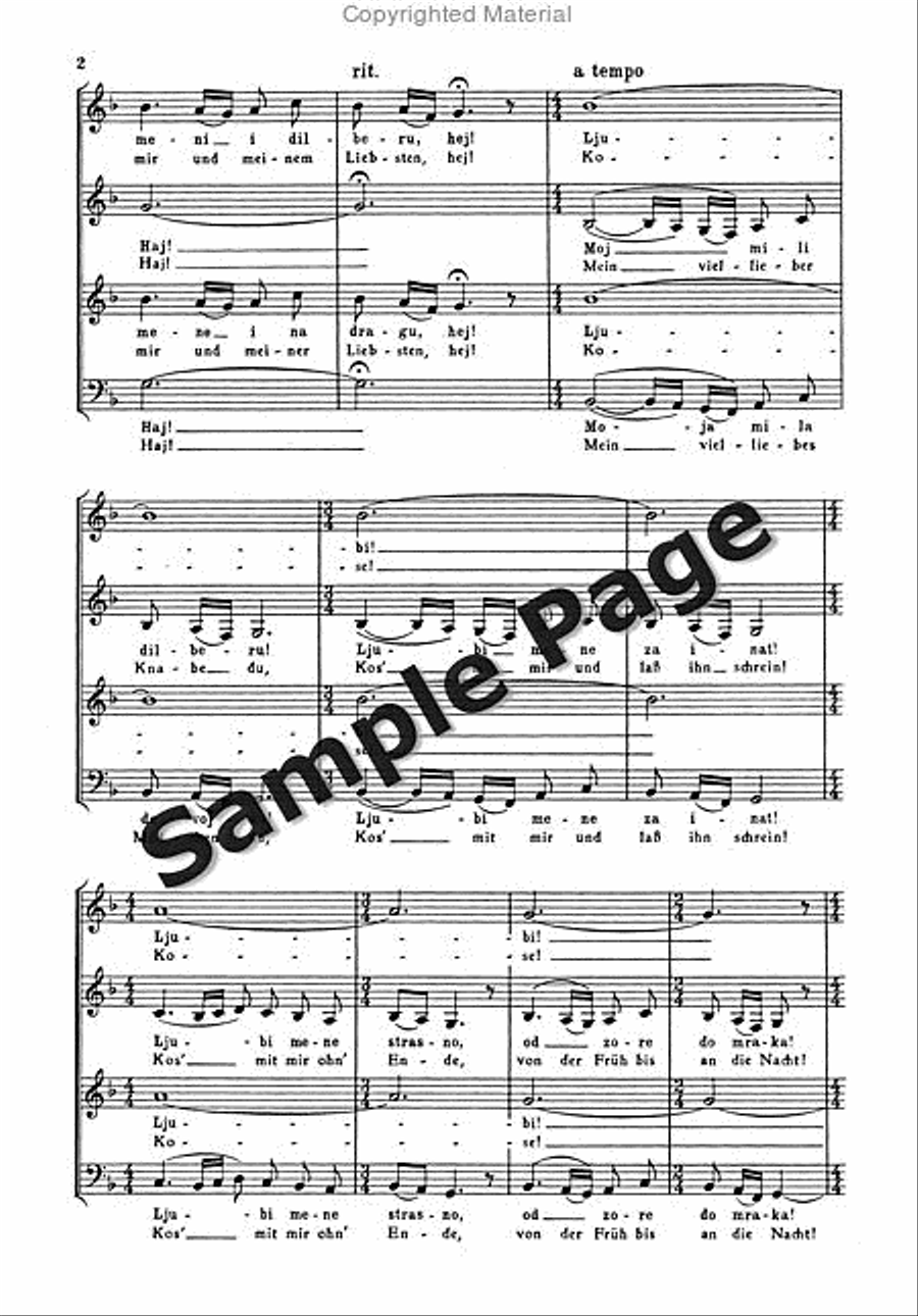 Liebeslied 4-Part scores gallery preview page 3