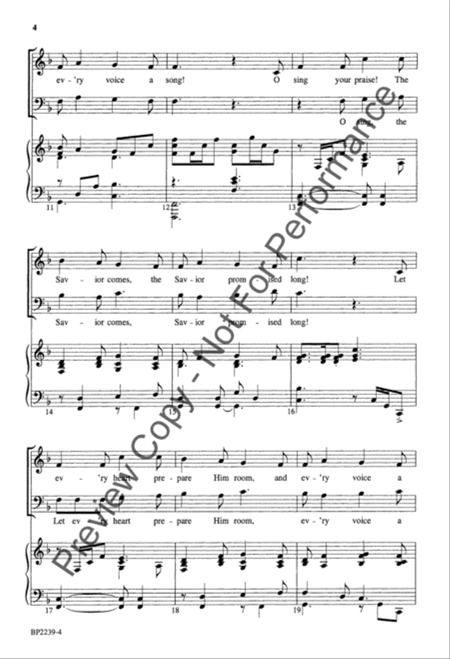 Let Every Heart Prepare Him Room 4-Part scores gallery preview page 4