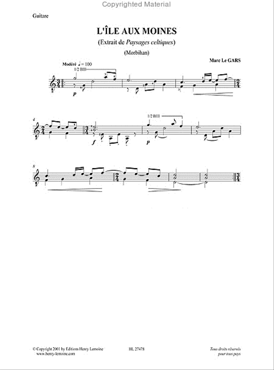 Paysages Celtiques - Volume 1 Acoustic Guitar scores gallery preview page 6