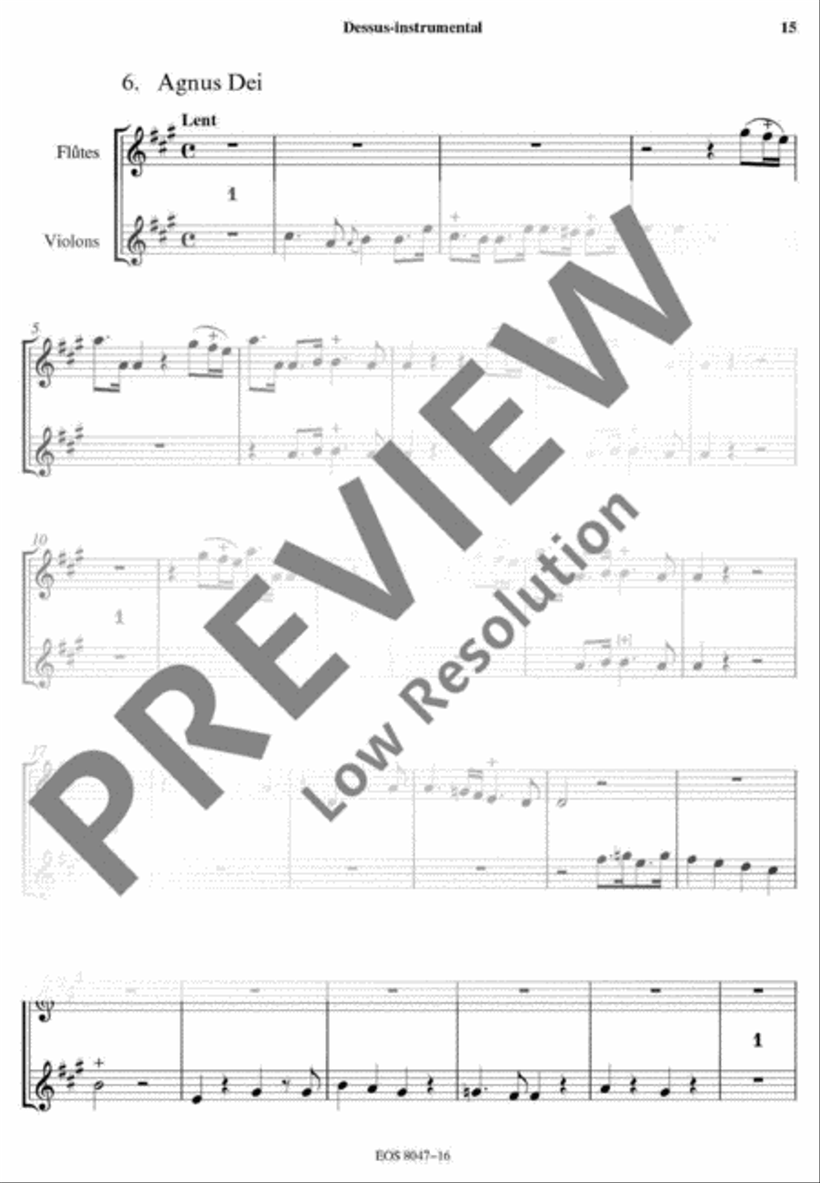 Messe de Mort Flute scores gallery preview page 15