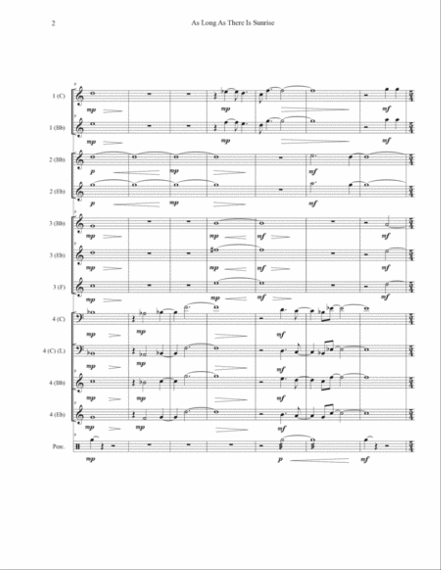 As Long As There Is Sunrise Concert Band scores gallery preview page 5