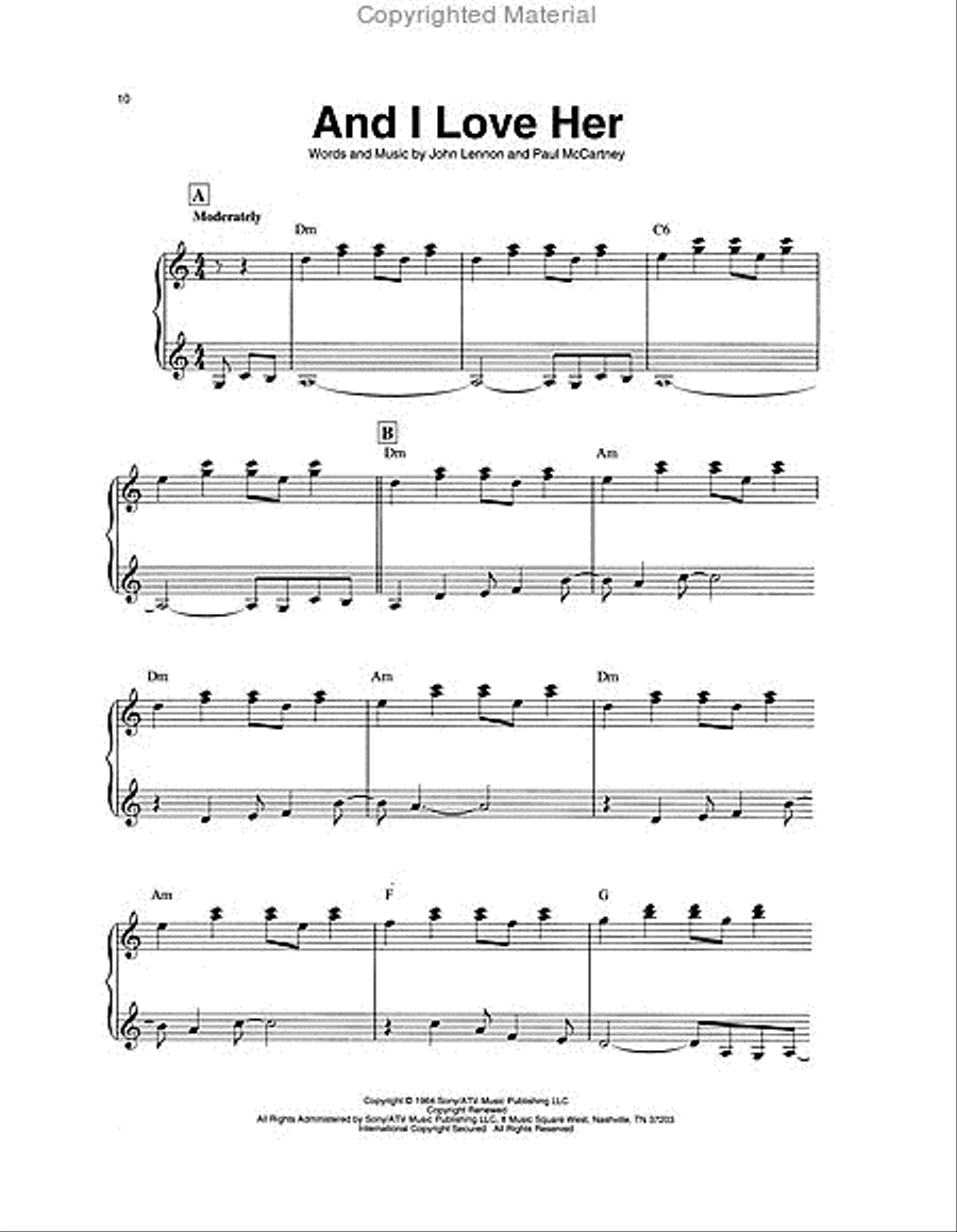 The Beatles for Folk Harp Celtic Harp scores gallery preview page 3