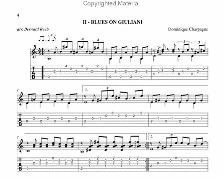 Blues on Nylon (CD inclus) Electric Guitar scores gallery preview page 2