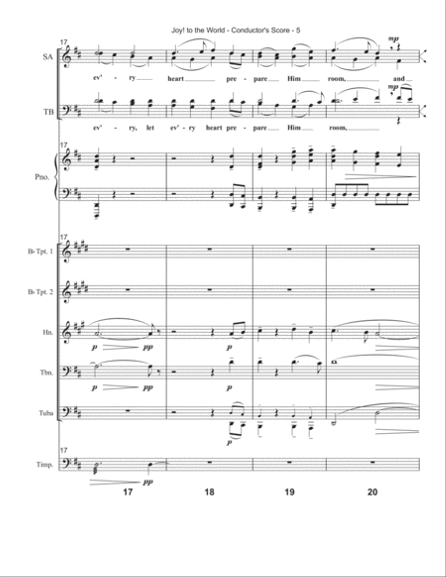 Joy! to the World - Brass and Percussion Score and Parts Choir scores gallery preview page 8